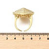 Brass Micro Pave Cubic Zirconia Cuff Rings RJEW-V007-06G-5