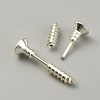 304 Stainless Steel Screw Shape Front Back Stud Earrings STAS-WH0061-23S-3