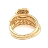 Brass Micro Pave Cubic Zirconia Boy Open Cuff Rings Set for Women RJEW-U002-12G-2