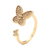 Butterfly Cubic Zirconia Crystal Finger Ring for Girl Women Gift ZIRC-C025-06G-3