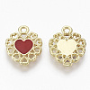 Golden Plated Alloy Enamel Pendants X-PALLOY-N154-04B-2