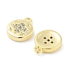 Brass Micro Pave Cubic Zirconia Pendants ZIRC-P120-01G-2