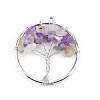 Natural Amethyst Tree fo Life Pendants WG82707-10-1