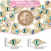 HOBBIESAY 36Pcs 12 Styles Evil Eye Alloy Cabochons MRMJ-HY0002-41-2