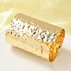 Textured Alloy Open Cuff Bangles for Women LS-BJEW-K272-04G-2