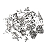 60Pcs 30 Style Tibetan Style Zinc Alloy Charms TIBEP-FS0001-09-3