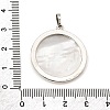 Rack Plating Carved Natural White Shell Pendants SH-CBA69D1-03P-02-3
