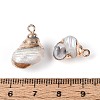 Electroplated Natural Shell Pendants BSHE-T015-12-3