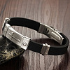 Simple Cross Stainless Steel Bracelets BJEW-N0001-130A-2