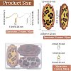 Olycraft DIY Leopard Print Pattern Rectangle Dangle Earring Making Kit DIY-OC0009-49-2