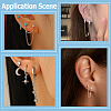 10Pcs 2 Styles Stainless Steel Cartilage Earrings with Dangle Chains AJEW-BBC0001-14-5