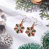 Christmas Alloy Rhinestone Dangle Earrings EJEW-JE06121-02-2