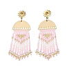 3 Pairs 3 Colors Brass Chandelier Earrings for Women EJEW-MZ00757-5