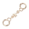 Rose Flower & Bowknot Brass Bag Extension Chains AJEW-BA00138-4