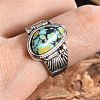 Fashionable Alloy & Turquoise Finger Rings FS-WGDFDBB-03-2