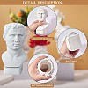 Greek Roman Style Statue Flower Pot Greek Head Planter Resin Succulent Planter Vase Makeup Brushes Container Pen Holder for Home Office Decoration ( 170*90MM ) JX093A-3