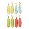 Synthetic Fluorite Double Terminated Pointed Pendants G-N0326-97-1
