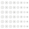 24 Pairs 4 Styles Zinc Alloy Snap Buttons FIND-FG0004-96P-1