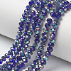 Electroplate Glass Beads Strands EGLA-A034-T4mm-J07-1