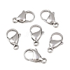 Tarnish Resistant 304 Stainless Steel Lobster Claw Clasps STAS-G035-H-4