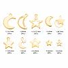 200Pcs 10 Style 304 Stainless Steel Charms STAS-LS0001-40-3