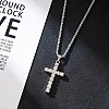 Rhinestone Cross Pendant Necklaces WG54145-02-1