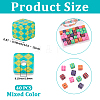 40Pcs Printed Opaque Acrylic Beads MACR-PA0001-86-2