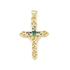 Brass Micro Pave Cubic Zirconia Pendants KK-D317-109G-1