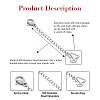 2Pcs 2 Styles 304 Stainless Steel Chain Extender STAS-FH0002-31P-4