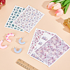 5Pcs 5 Colors Polymer Clay Earrings Water Transfer Paper DIY-HY0003-22B-4