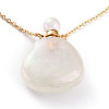 Electroplated Natural Quartz Crystal Openable Perfume Bottle Pendant Necklaces NJEW-H216-10A-G-2