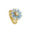 Brass Enamel Rotating Finger Rings for Women WG848BF-01-5