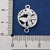 Brass Pave Clear Cubic Zirconia Connector Charms KK-Z066-08S-3