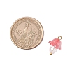 Mushroom Transparent Glass Pendants PALLOY-JF03654-01-2