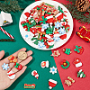 96Pcs 16 Styles Christmas Opaque Resin Cabochons RESI-SC0005-62-3