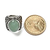 Natural Green Aventurine Adjustable Rings RJEW-I108-02AS-08-5