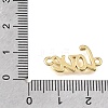 Brass Word LOVE Links Connector Charms KK-C263-09G-3