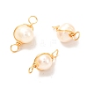 Natural Cultured Freshwater Pearl Beads Links Connectors X1-PALLOY-JF00944-2