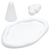 WADORN 3Pcs 3 Style Gesso Jewelry Plate DJEW-WR0001-02-3