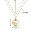 Natural Hetian White Jade Bunny Pendant Necklace with Cubic Zirconia JN1080B-2