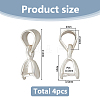 4Pcs 925 Sterling Silver Ice Pick Pinch Bails FIND-HS0002-08A-2