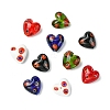 30Pcs 5 Colors Handmade Millefiori Glass Beads LAMP-CJ0002-42-8