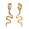 Brass Micro Pave Clear Cubic Zirconia Huggie Hoop Earrings EJEW-JE04227-02-2
