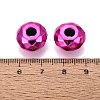 UV Plating Iridescent Transparent Acrylic European Beads OACR-E033-22-08-3