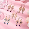 Natural Mixed Stone Dangle Earrings EJEW-JE06130-2