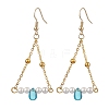 Iron with Glass Studs Dangle Earrings EJEW-JE05963-03-1