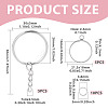 5Pcs 304 Stainless Steel Open Back Bezel Pendants STAS-TAD0001-01D-3