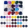 120Pcs 20 Colors 4-Hole Resin Buttons BUTT-TA0001-29B-1