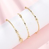 1.5MM Brass Round Ball Oval Link Chain Necklaces NJEW-H086-02G-1