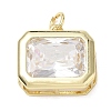 Brass Pave Clear Cubic Zirconia Pendants KK-CBA56EF-36A-G-1
